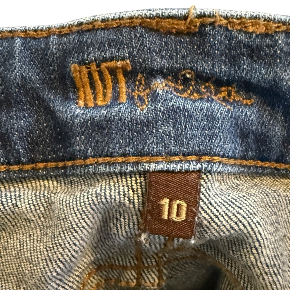 Kut from the Kloth Amy Ankle Straight Leg Jeans Distressed Cuffed Women’s 10 - Picture 9 of 16
